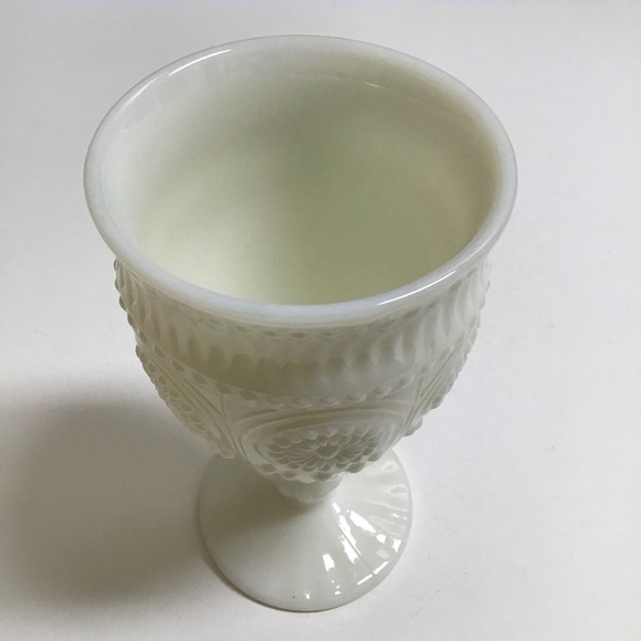 The Pioneer Woman Adeline Snow Milk Glass Goblet Tumbler Chalice White Gibson - Picture 9 of 16